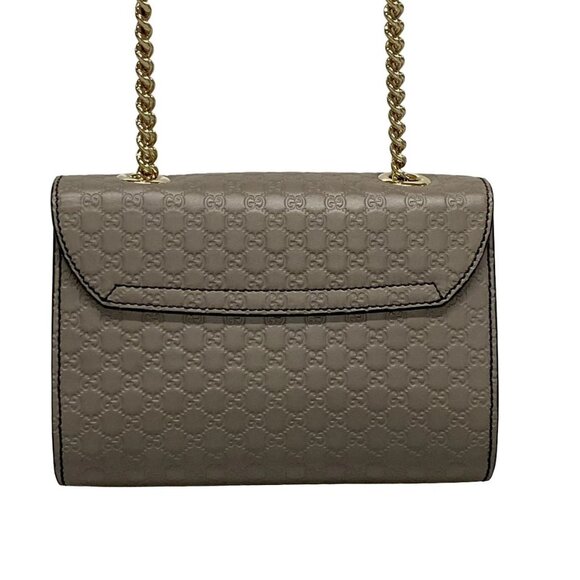 Auth GUCCI Emilie 449636 Gray Leather - Shoulder Bag - Picture 2 of 15